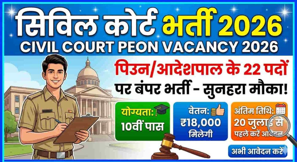 Civil Court Peon Vacancy 2026
